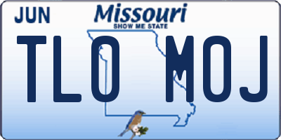 MO license plate TL0M0J
