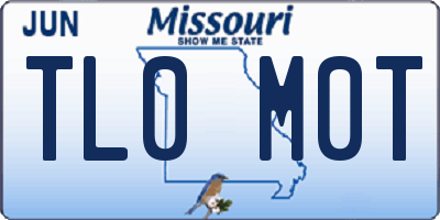 MO license plate TL0M0T