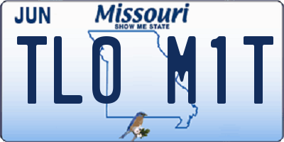 MO license plate TL0M1T