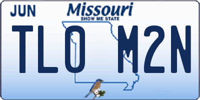 MO license plate TL0M2N