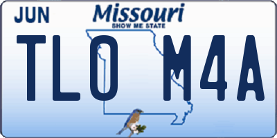 MO license plate TL0M4A