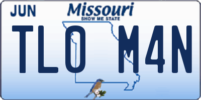 MO license plate TL0M4N
