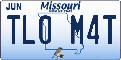 MO license plate TL0M4T