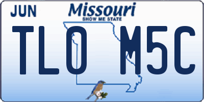 MO license plate TL0M5C