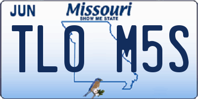 MO license plate TL0M5S