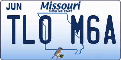 MO license plate TL0M6A