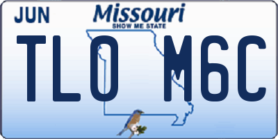MO license plate TL0M6C