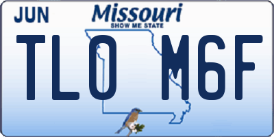 MO license plate TL0M6F