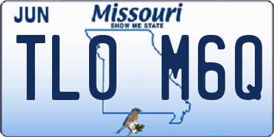 MO license plate TL0M6Q