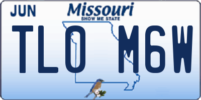 MO license plate TL0M6W