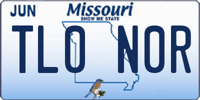 MO license plate TL0N0R