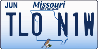 MO license plate TL0N1W