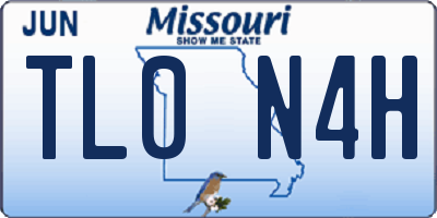 MO license plate TL0N4H