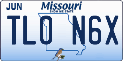 MO license plate TL0N6X