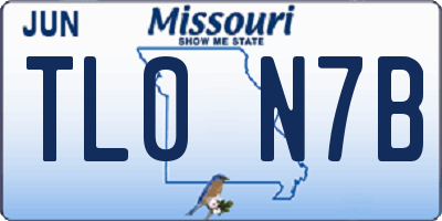 MO license plate TL0N7B