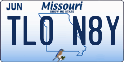 MO license plate TL0N8Y