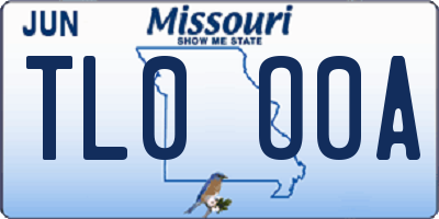 MO license plate TL0O0A