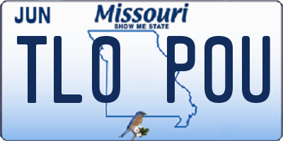 MO license plate TL0P0U