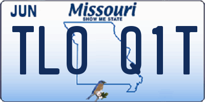 MO license plate TL0Q1T
