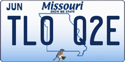 MO license plate TL0Q2E