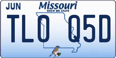 MO license plate TL0Q5D