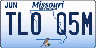 MO license plate TL0Q5M