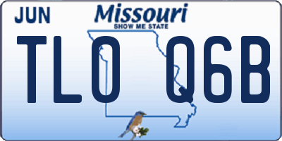 MO license plate TL0Q6B