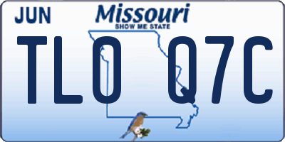 MO license plate TL0Q7C