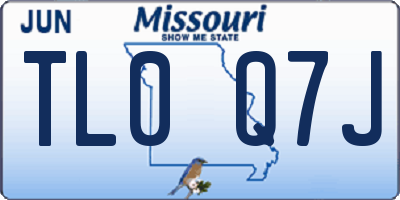 MO license plate TL0Q7J