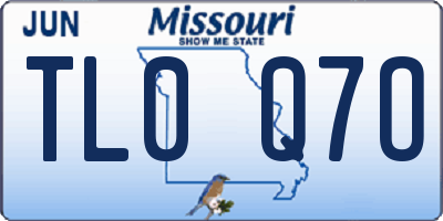 MO license plate TL0Q7O