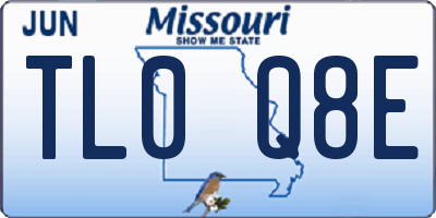 MO license plate TL0Q8E