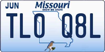 MO license plate TL0Q8L