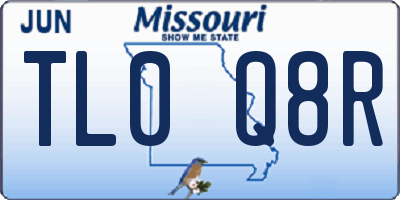 MO license plate TL0Q8R