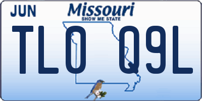 MO license plate TL0Q9L