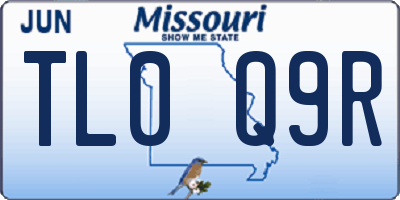 MO license plate TL0Q9R