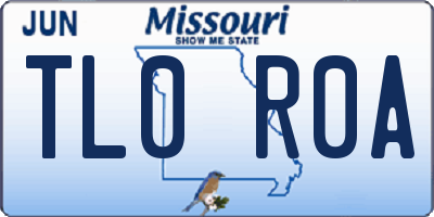 MO license plate TL0R0A