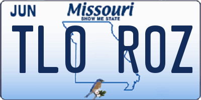 MO license plate TL0R0Z