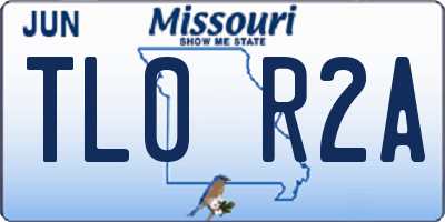 MO license plate TL0R2A