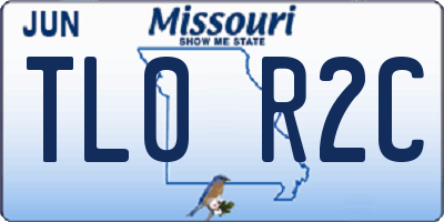 MO license plate TL0R2C