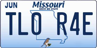 MO license plate TL0R4E