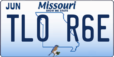 MO license plate TL0R6E