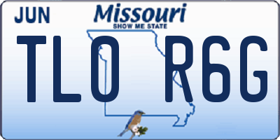 MO license plate TL0R6G