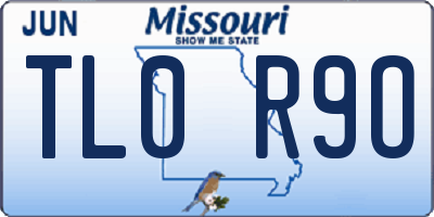 MO license plate TL0R9O