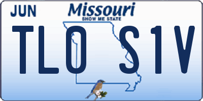 MO license plate TL0S1V