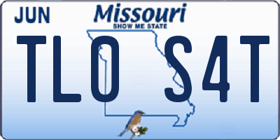 MO license plate TL0S4T