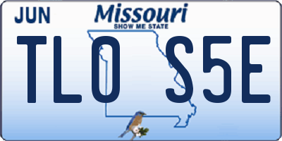MO license plate TL0S5E