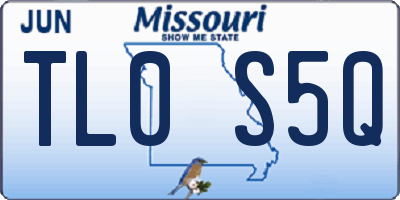MO license plate TL0S5Q