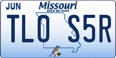 MO license plate TL0S5R