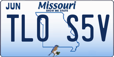 MO license plate TL0S5V