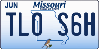 MO license plate TL0S6H